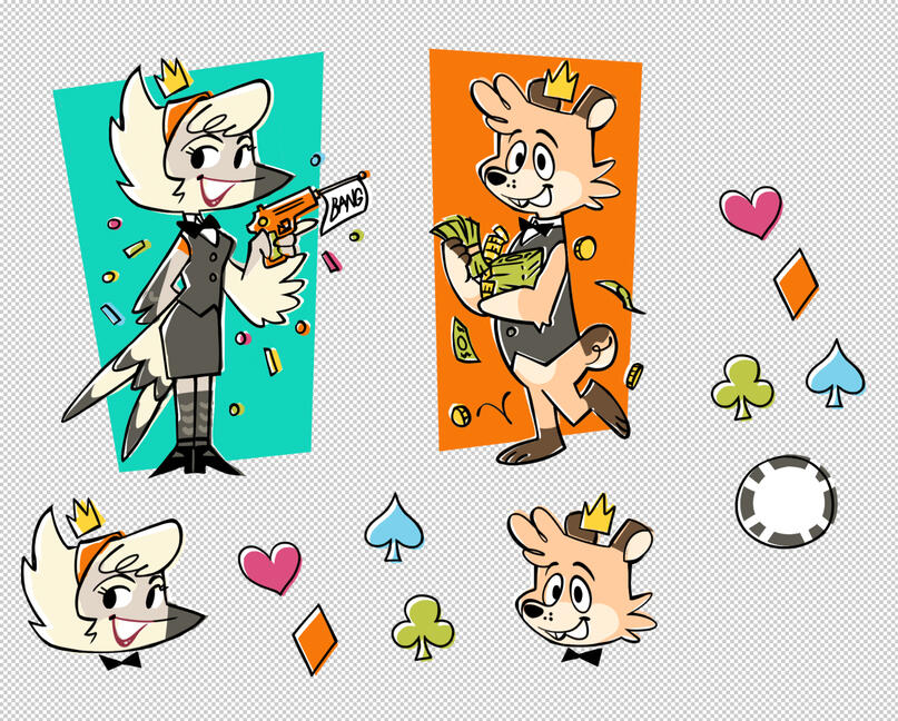 Casino OwO Stickers and Lanyard